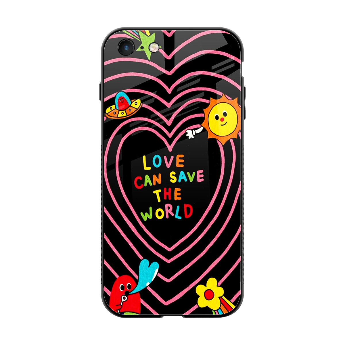 Save With Love back phone cover | glass case for iphone 7