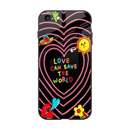 Save With Love back phone cover | glass case for iphone 7