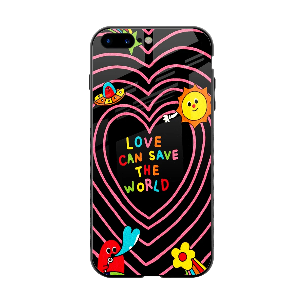 Save With Love back phone cover | glass case for iphone 8 plus