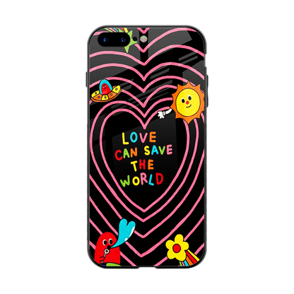 Save With Love back phone cover | glass case for iphone 8 plus