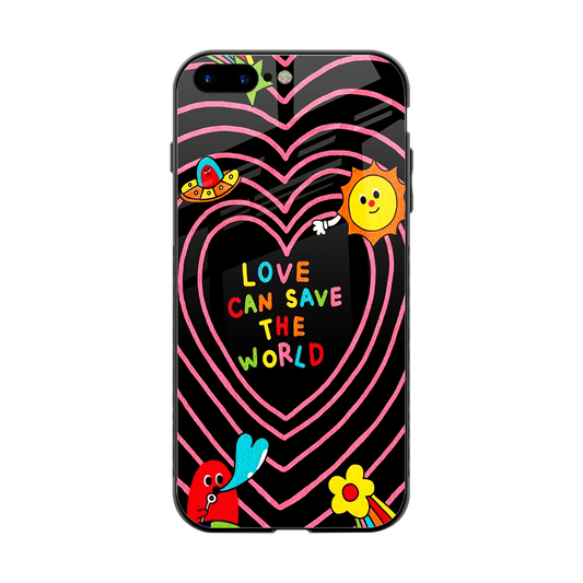 Save With Love back phone cover | glass case for iphone 8 plus