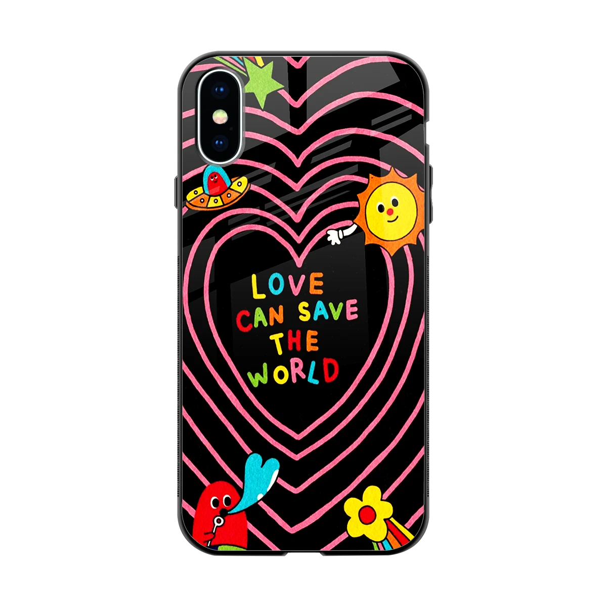 Save With Love back phone cover | glass case for iphone xs