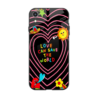 Save With Love back phone cover | glass case for iphone xr
