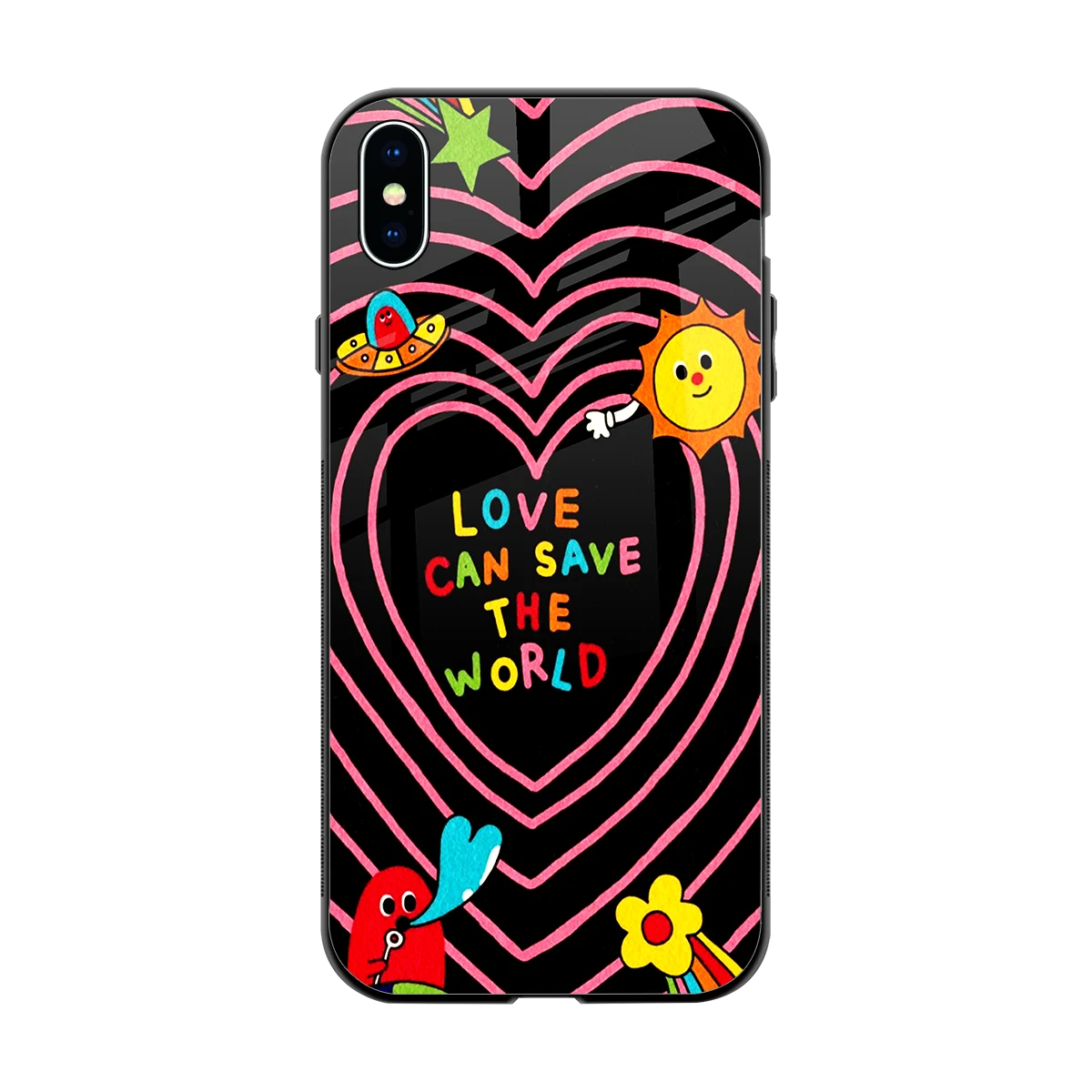 Save With Love back phone cover | glass case for iphone xs max