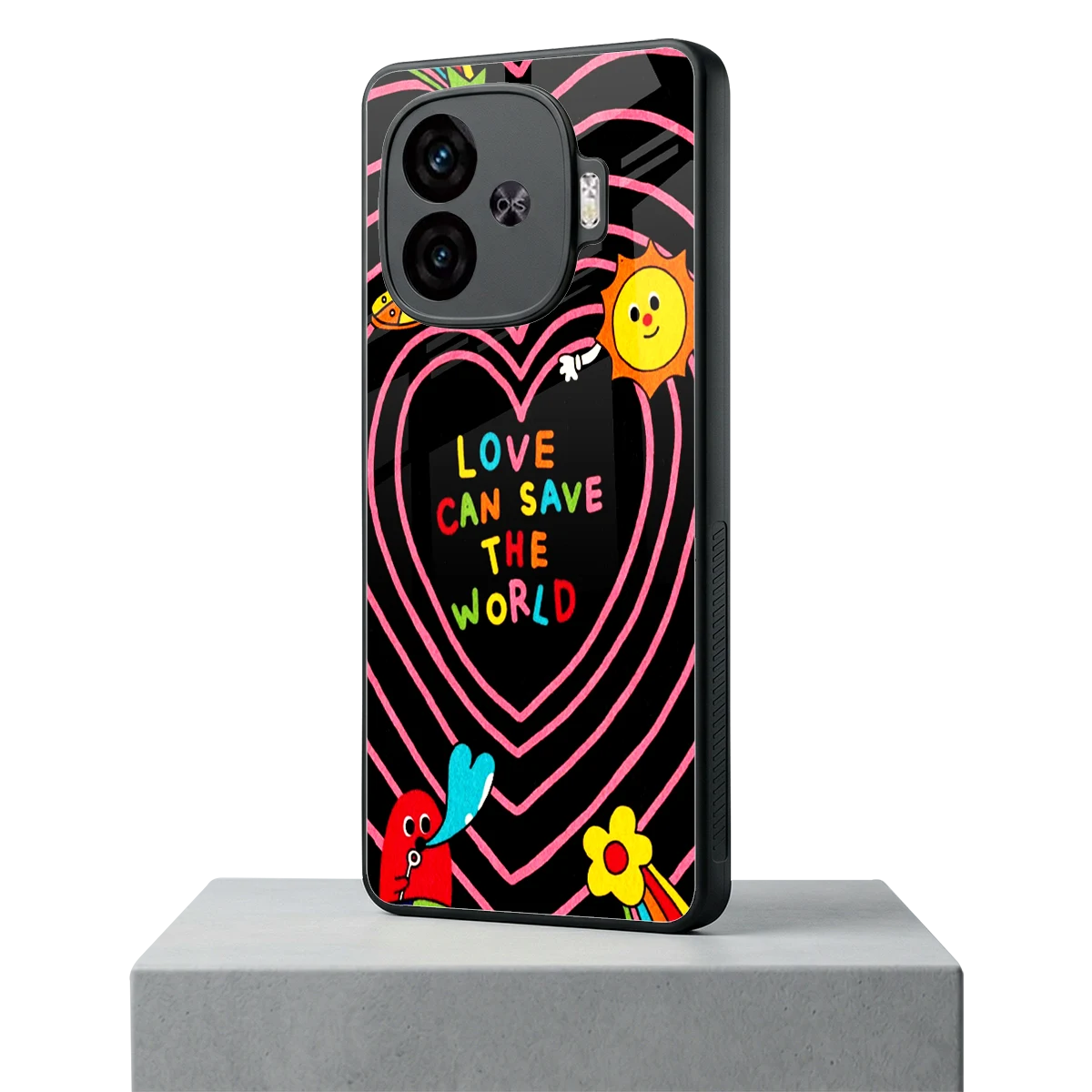 Save With Love iqoo neo 10r 5g mobile cover | shockproof glass phone case