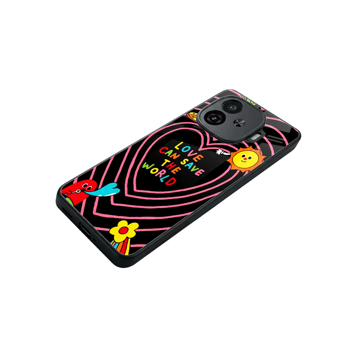 Save With Love stylish phone case for iqoo neo 10r 5g | glossy glass and slim fit
