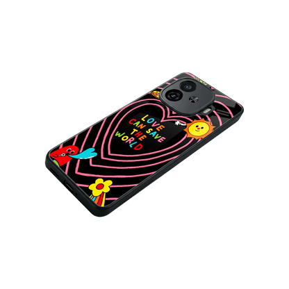 Save With Love stylish phone case for iqoo neo 10r 5g | glossy glass and slim fit