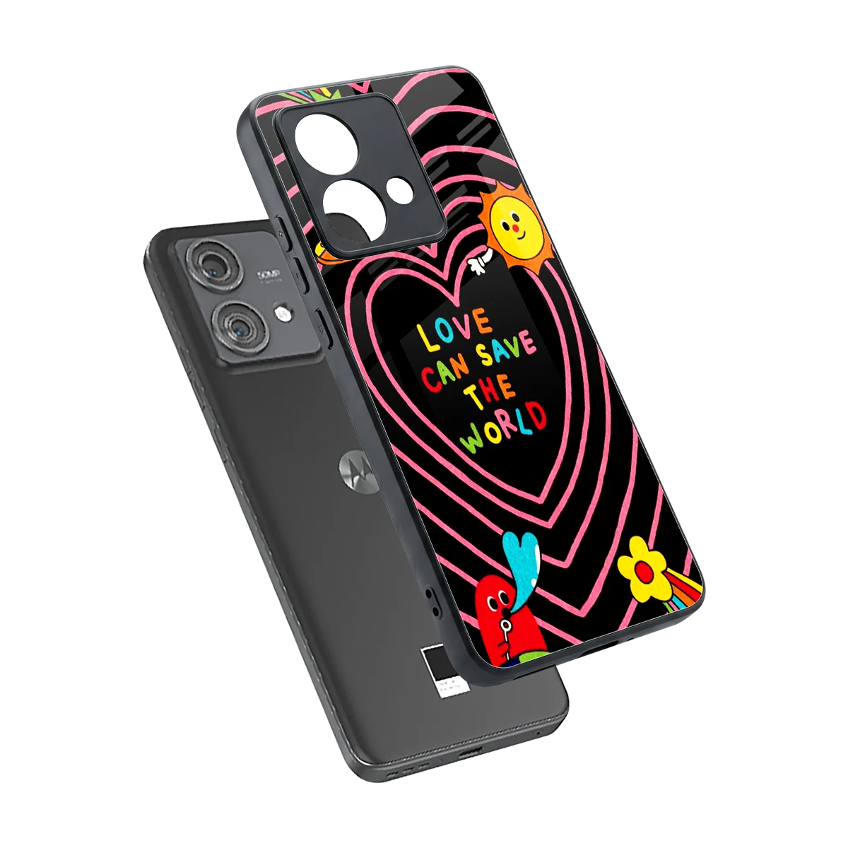 Save With Love sleek motorola edge 40 neo 5g cover with tempered glass back and TPU edges