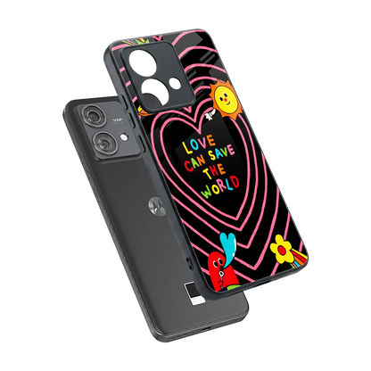 Save With Love sleek motorola edge 40 neo 5g cover with tempered glass back and TPU edges
