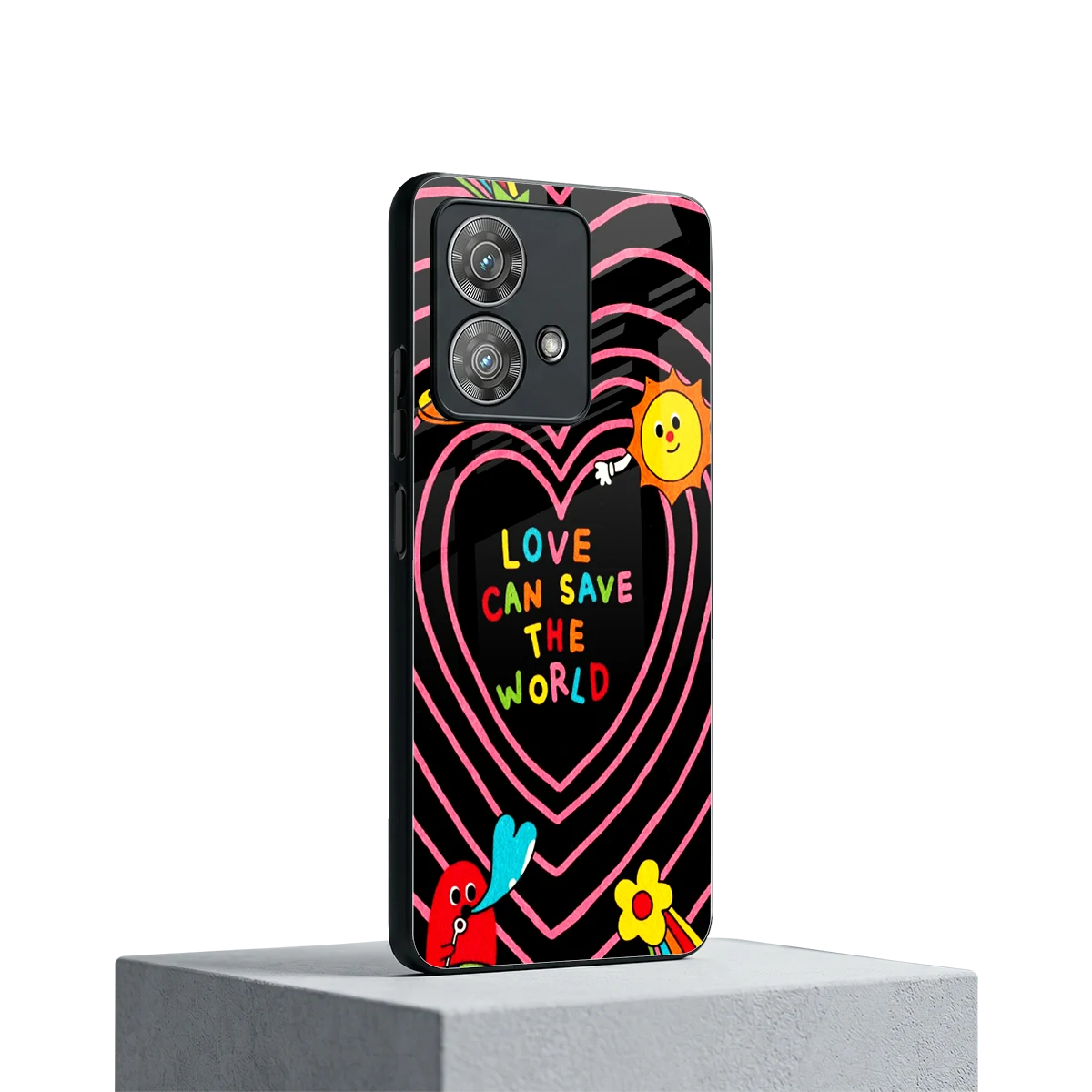 Save With Love motorola edge 40 neo 5g mobile cover | shockproof glass phone case