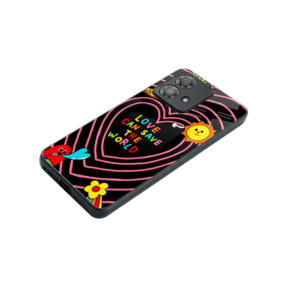 Save With Love stylish phone case for motorola edge 40 neo 5g | glossy glass and slim fit