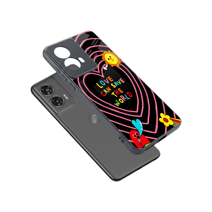 Save With Love sleek motorola edge 50 fusion cover with tempered glass back and TPU edges