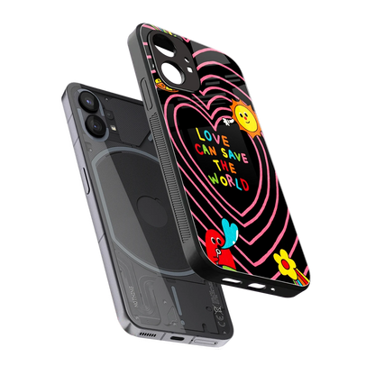 Save With Love sleek nothing phone 1 cover with tempered glass back and TPU edges