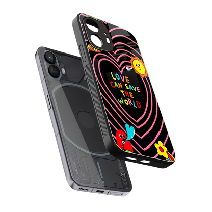 Save With Love sleek nothing phone 2 cover with tempered glass back and TPU edges