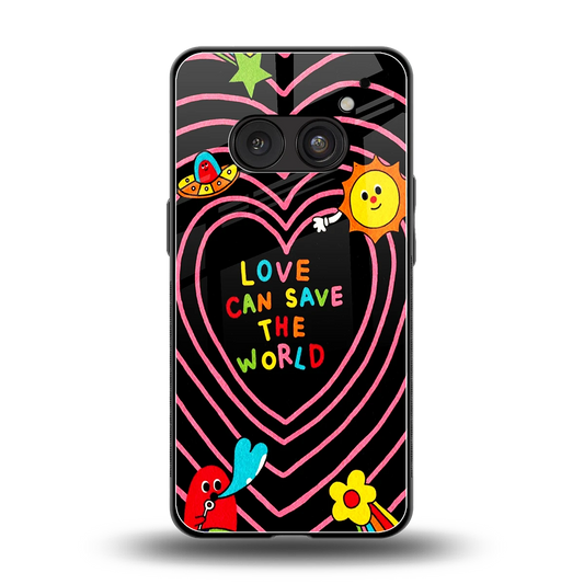 Save With Love back phone cover | glass case for nothing phone 2a