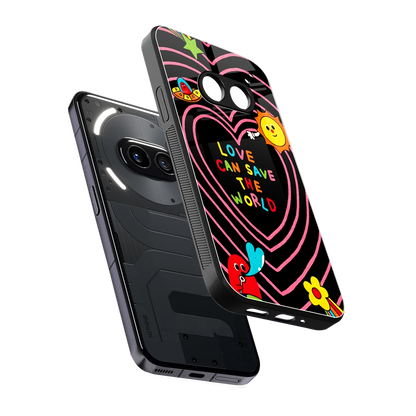 Save With Love sleek nothing phone 2a cover with tempered glass back and TPU edges