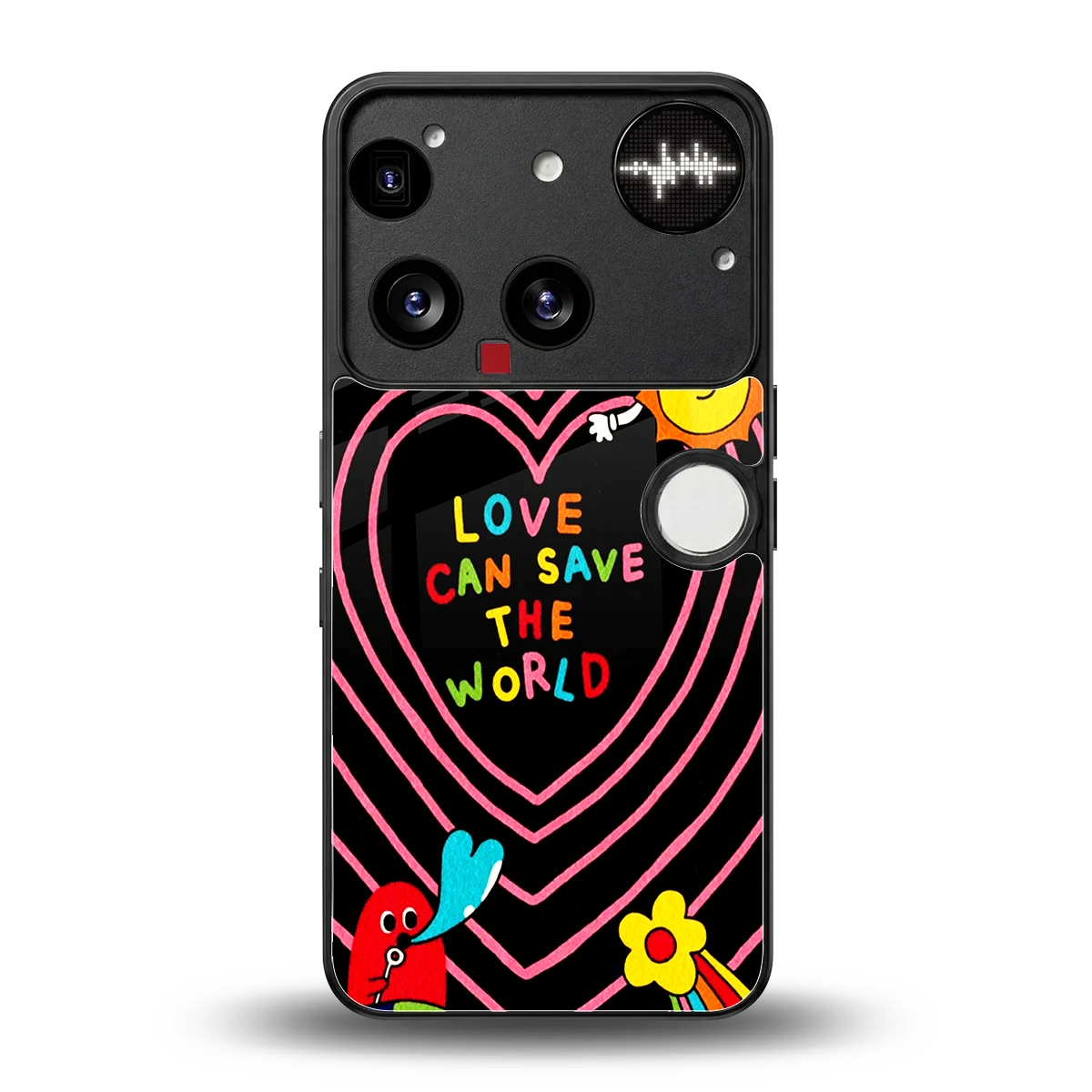 Save With Love back phone cover | glass case for nothing phone 3