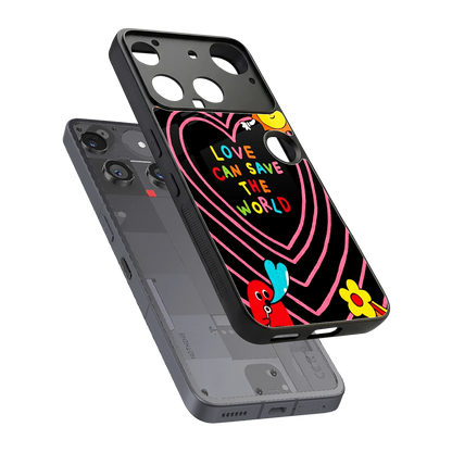 Save With Love sleek nothing phone 3 cover with tempered glass back and TPU edges
