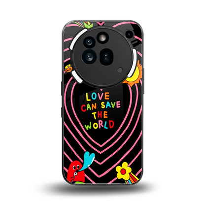 Save With Love back phone cover | glass case for nothing phone 3a pro