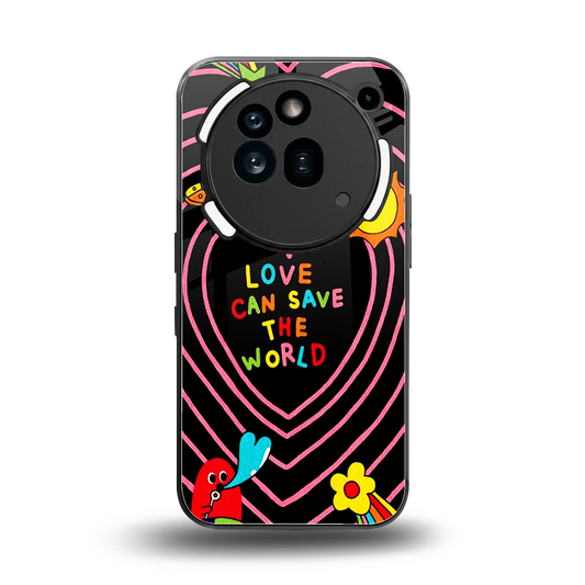 Save With Love back phone cover | glass case for nothing phone 3a pro