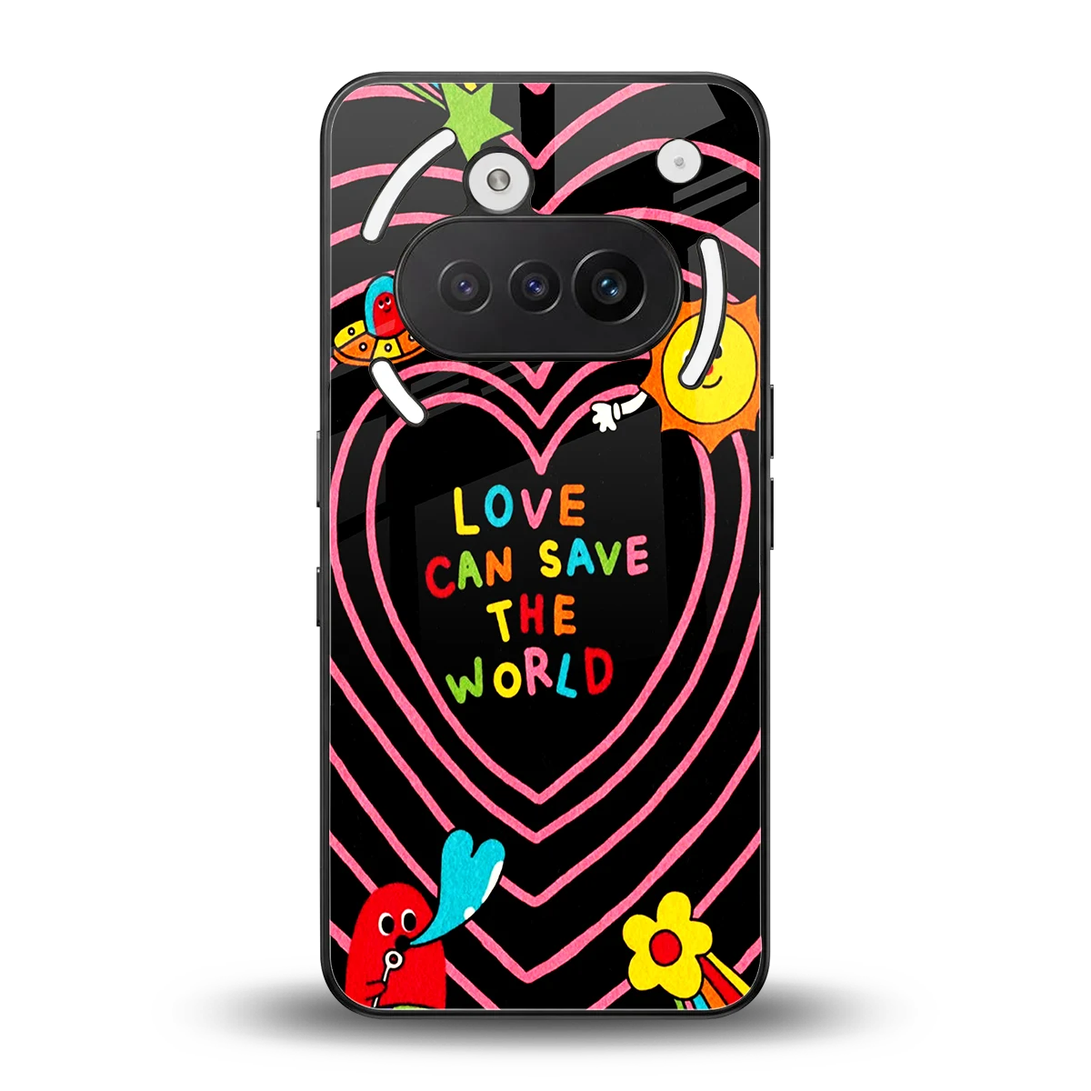 Save With Love back phone cover | glass case for nothing phone 3a
