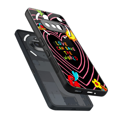 Save With Love sleek nothing phone 3a cover with tempered glass back and TPU edges