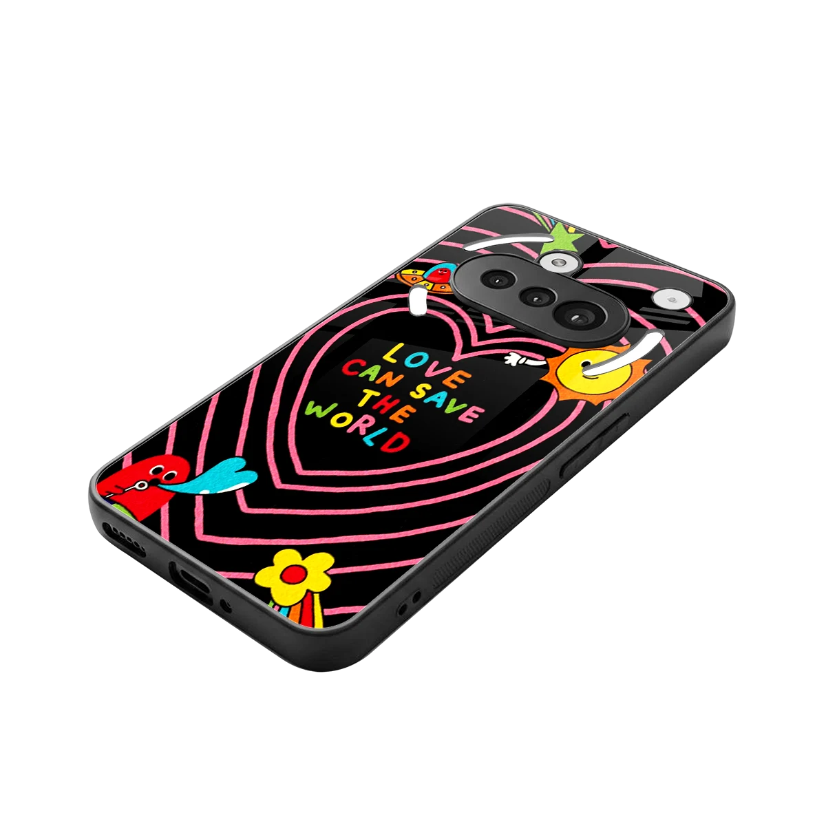 Save With Love stylish phone case for nothing phone 3a | glossy glass and slim fit