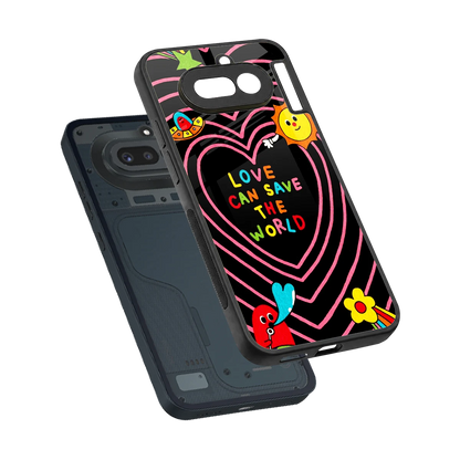 Save With Love sleek nothing phone 4a cover with tempered glass back and TPU edges