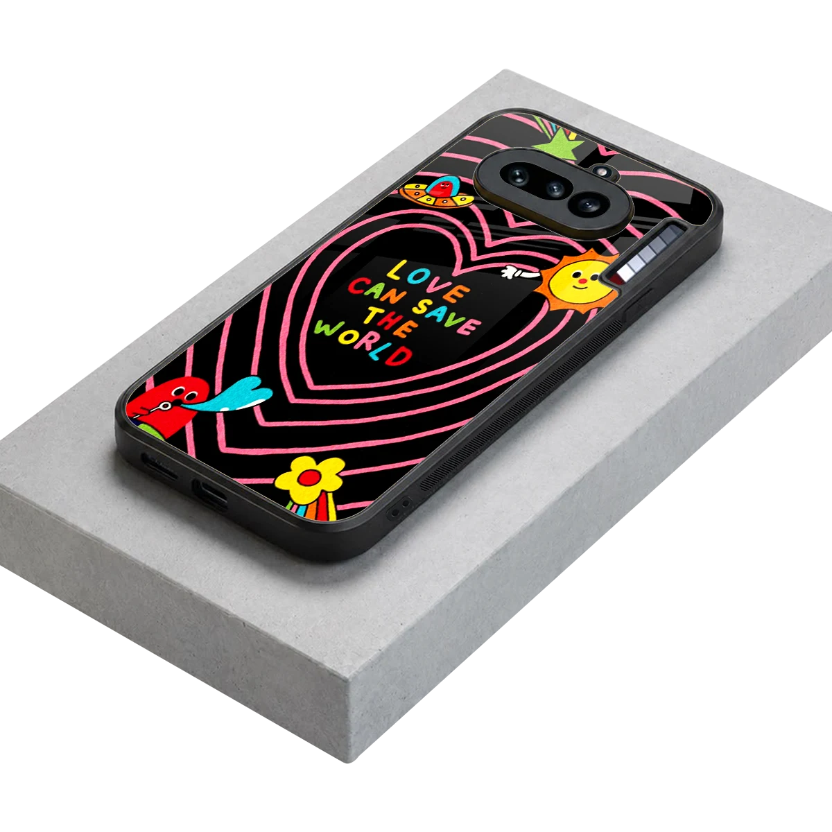 Save With Love stylish phone case for nothing phone 4a | glossy glass and slim fit