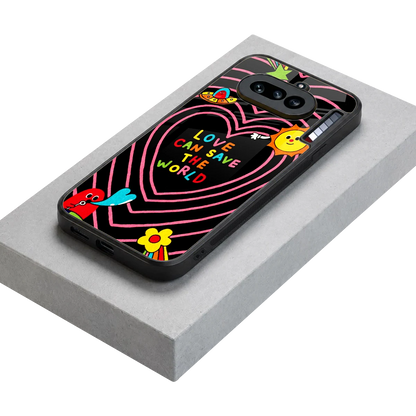 Save With Love stylish phone case for nothing phone 4a | glossy glass and slim fit