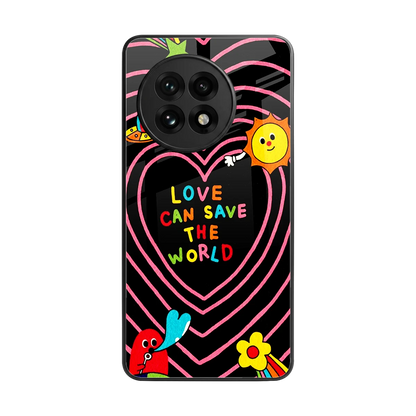 Save With Love back phone cover | glass case for oneplus 13r