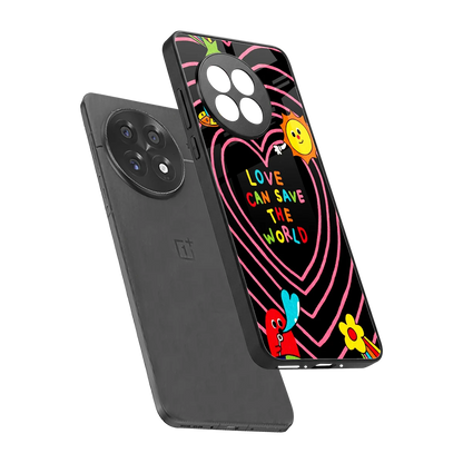 Save With Love sleek oneplus 13r cover with tempered glass back and TPU edges