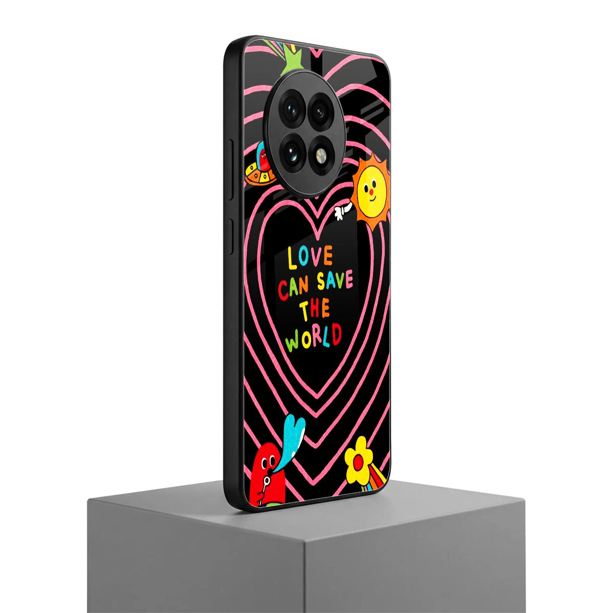 Save With Love oneplus 13r mobile cover | shockproof glass phone case