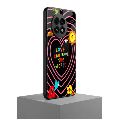 Save With Love oneplus 13r mobile cover | shockproof glass phone case