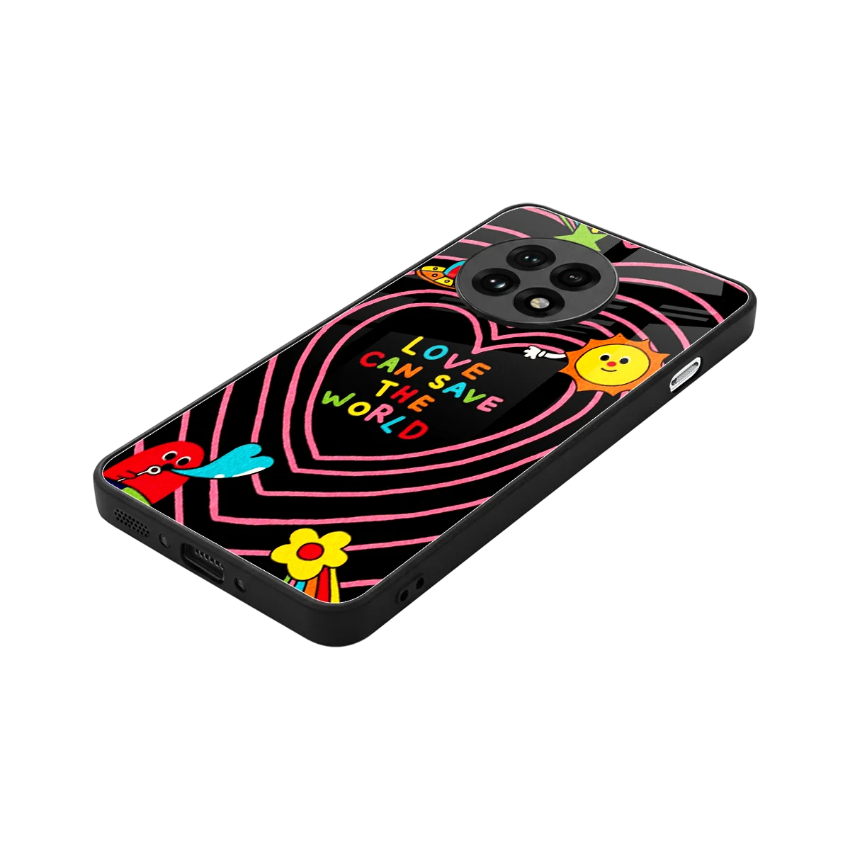 Save With Love stylish phone case for oneplus 13r | glossy glass and slim fit