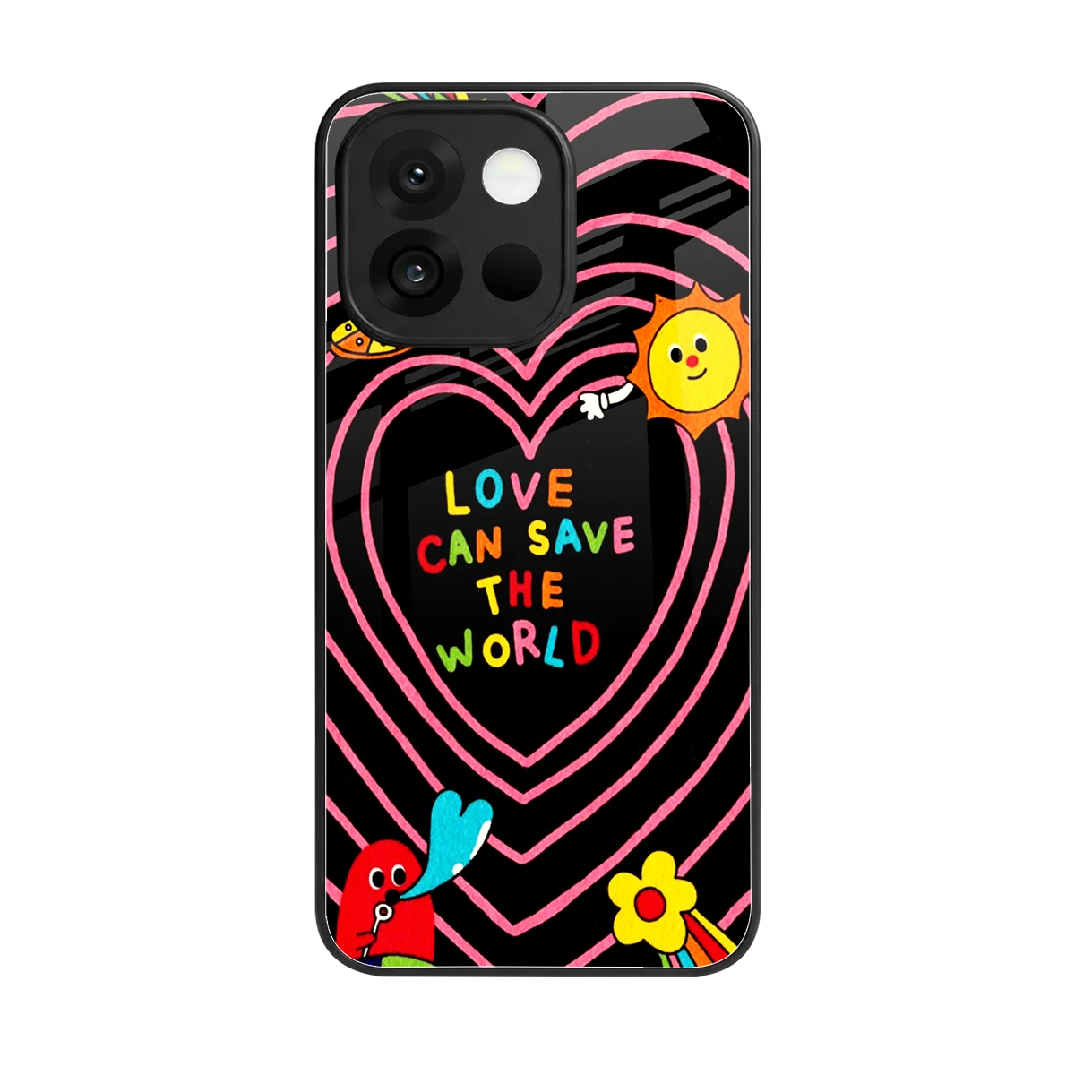 Save With Love back phone cover | glass case for oneplus 13s