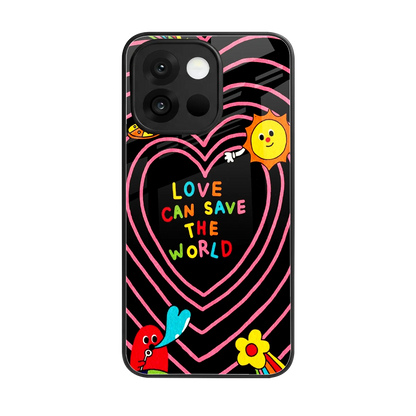 Save With Love back phone cover | glass case for oneplus 13s