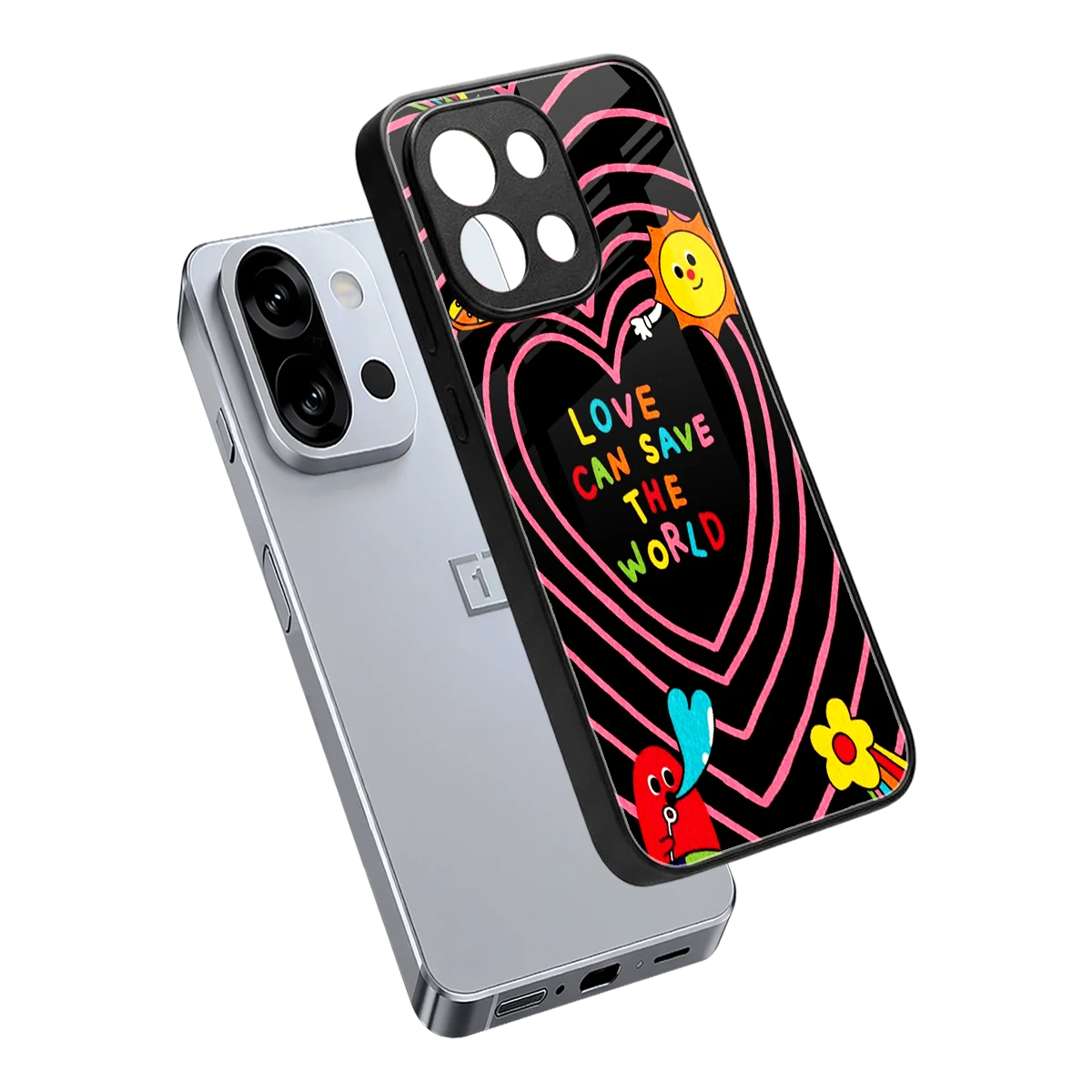 Save With Love sleek oneplus 13s cover with tempered glass back and TPU edges