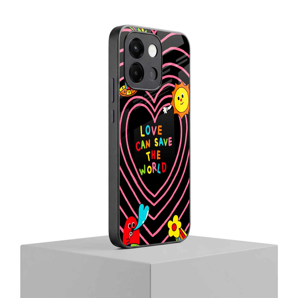 Save With Love oneplus 13s mobile cover | shockproof glass phone case