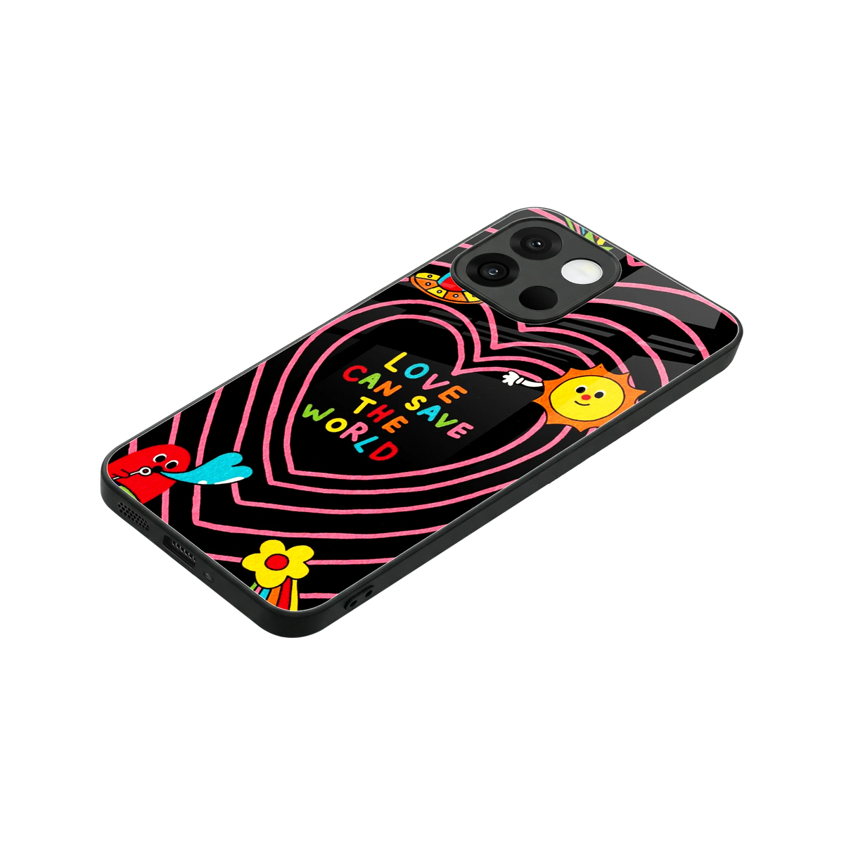 Save With Love stylish phone case for oneplus 13s | glossy glass and slim fit