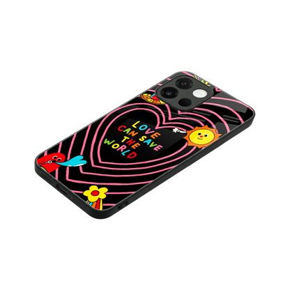 Save With Love stylish phone case for oneplus 13s | glossy glass and slim fit