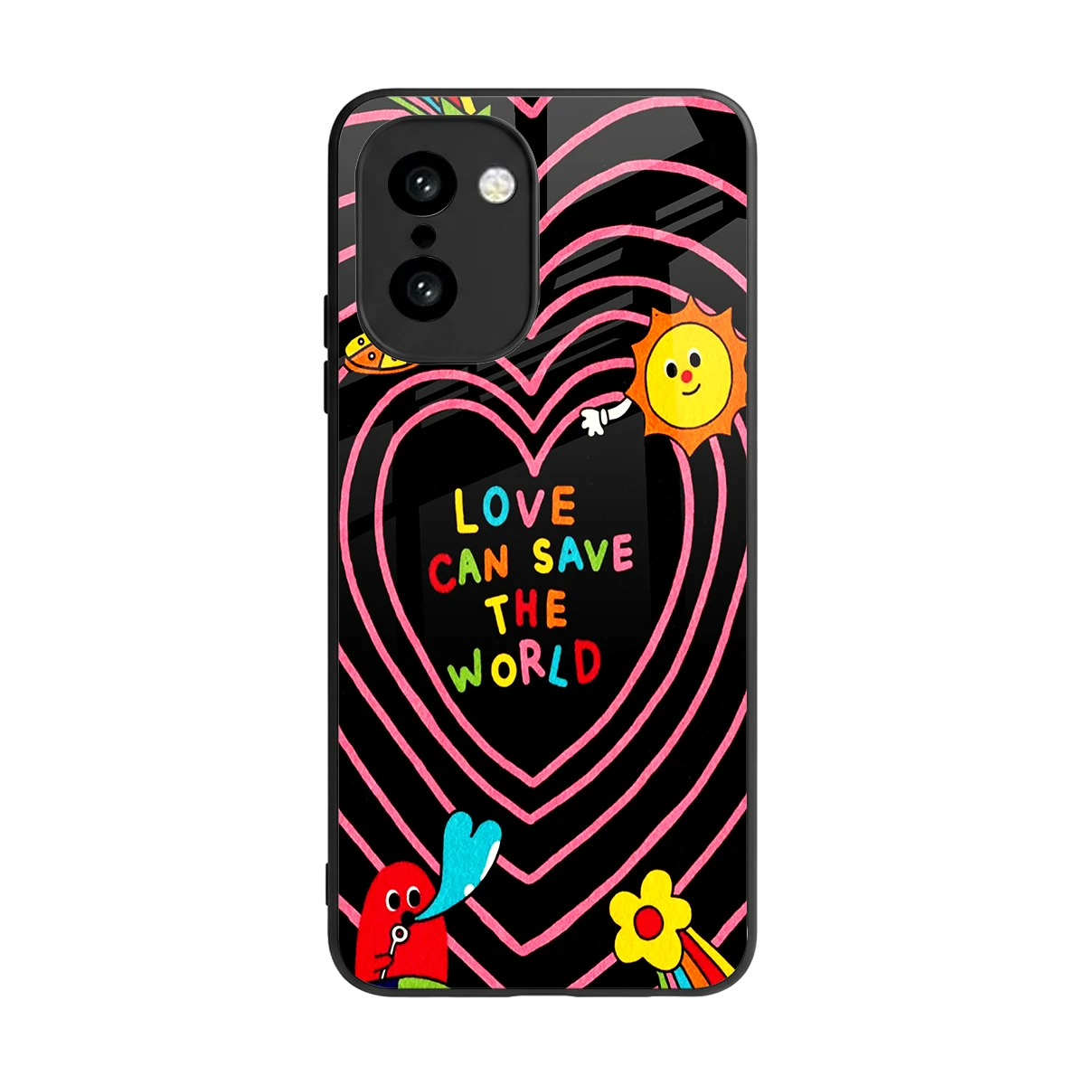 Save With Love back phone cover | glass case for oneplus 15r