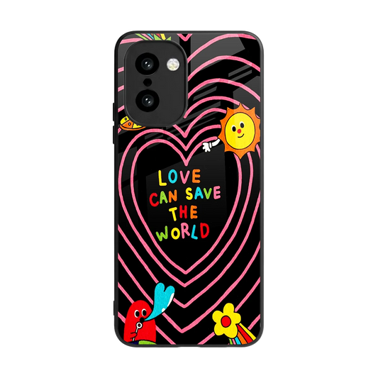 Save With Love back phone cover | glass case for oneplus 15r