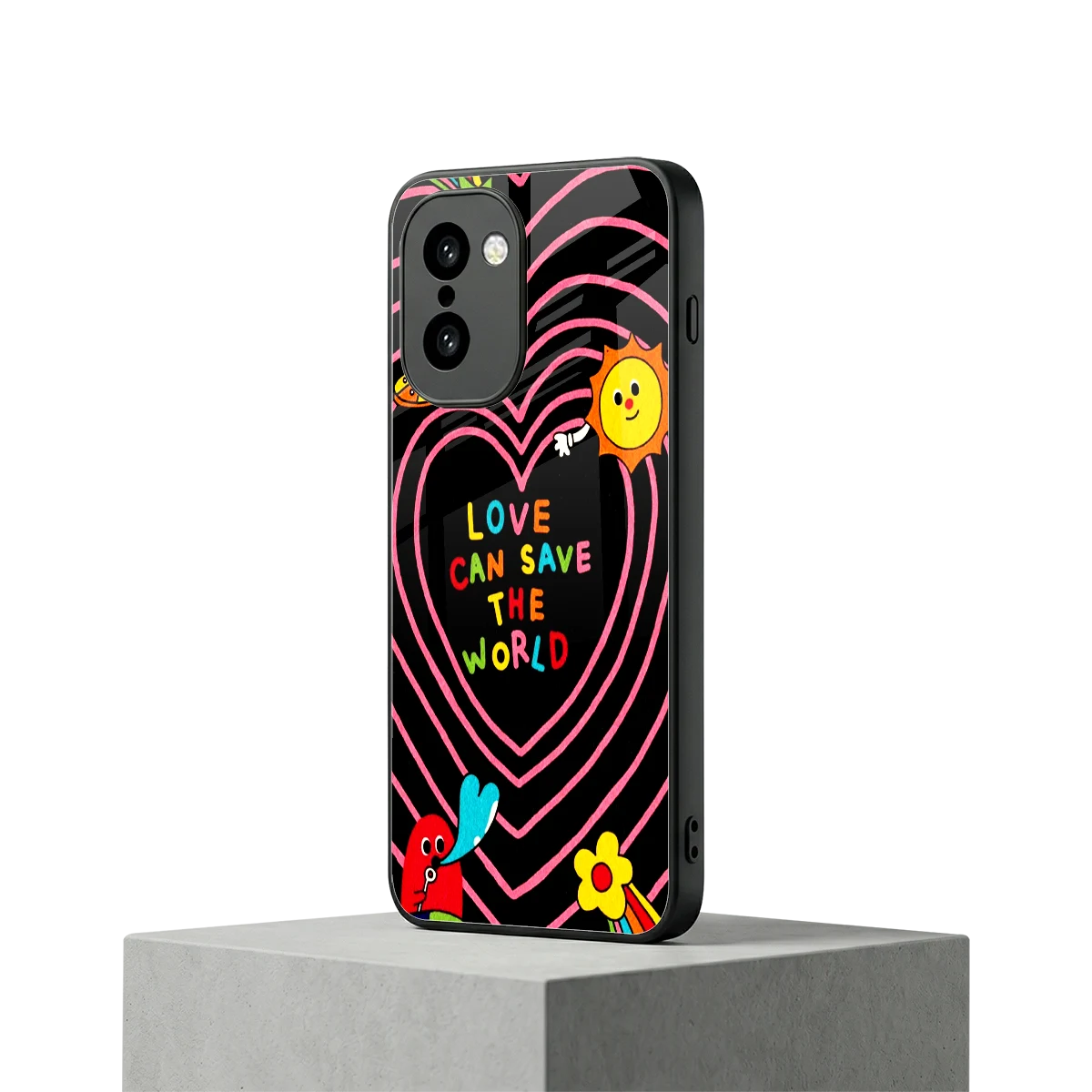 Save With Love oneplus 15r mobile cover | shockproof glass phone case