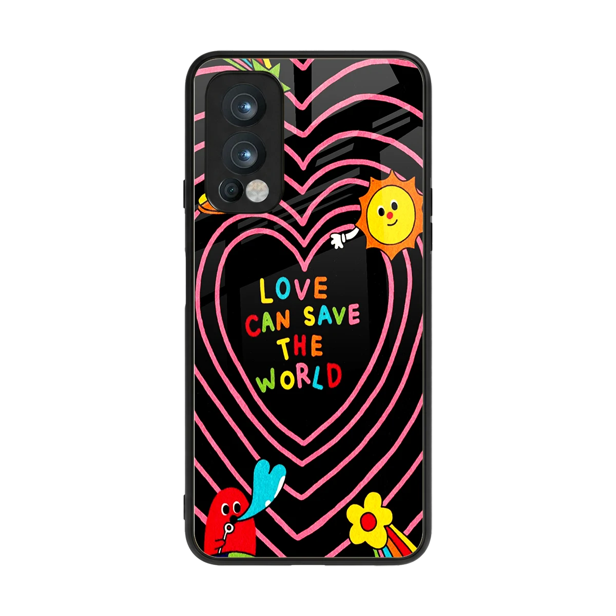Save With Love back phone cover | glass case for oneplus nord 2