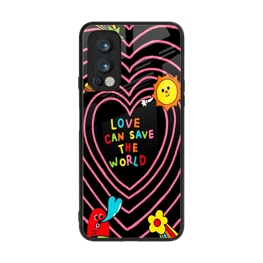 Save With Love back phone cover | glass case for oneplus nord 2