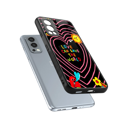 Save With Love sleek oneplus nord 2 cover with tempered glass back and TPU edges
