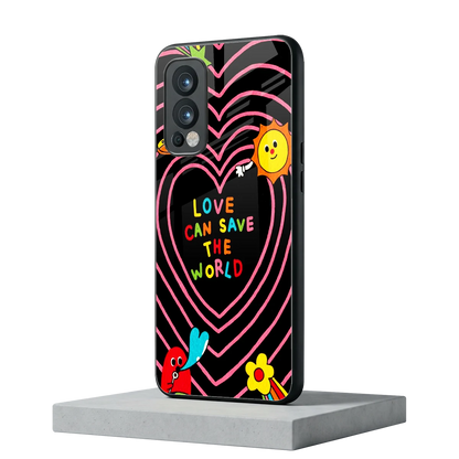 Save With Love oneplus nord 2 mobile cover | shockproof glass phone case