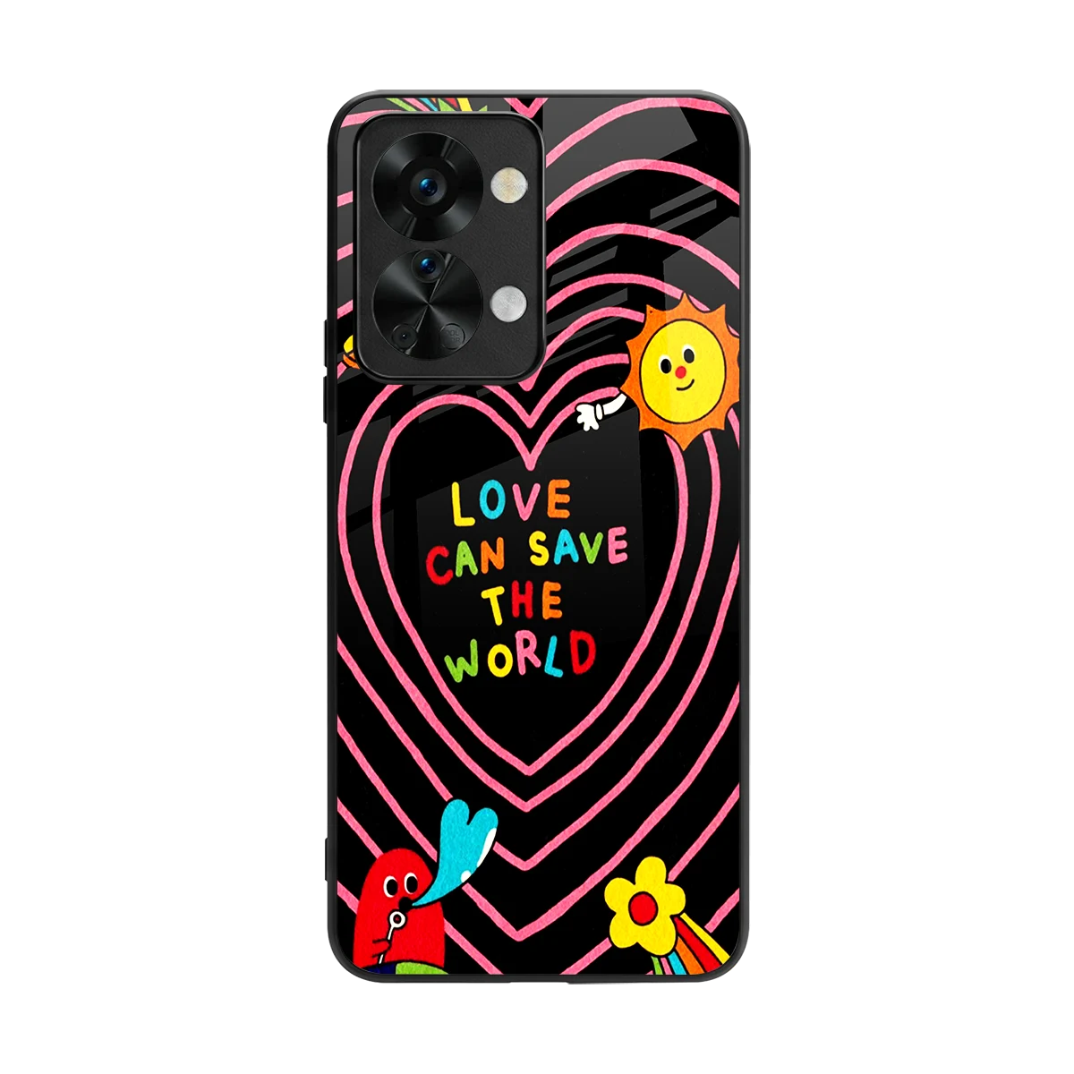 Save With Love back phone cover | glass case for oneplus nord 2t