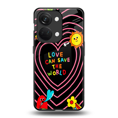 Save With Love back phone cover | glass case for oneplus nord 3